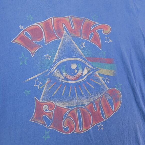 Pink Floyd Band Graphic Crew Neck T Shirt Adult Mens Size Large L Blue - Picture 4 of 9
